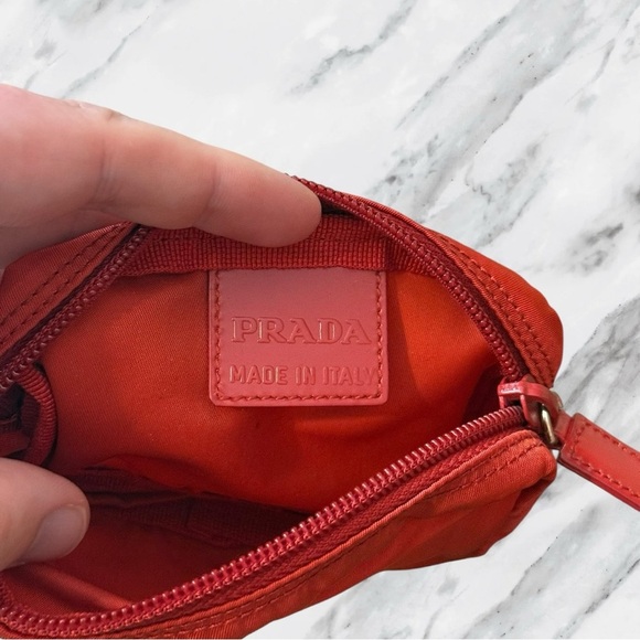 PRADA Necessaire Tessuto Vela Nylon Cosmetic Pouch Set in Rosso Red NWT COA - Picture 4 of 12